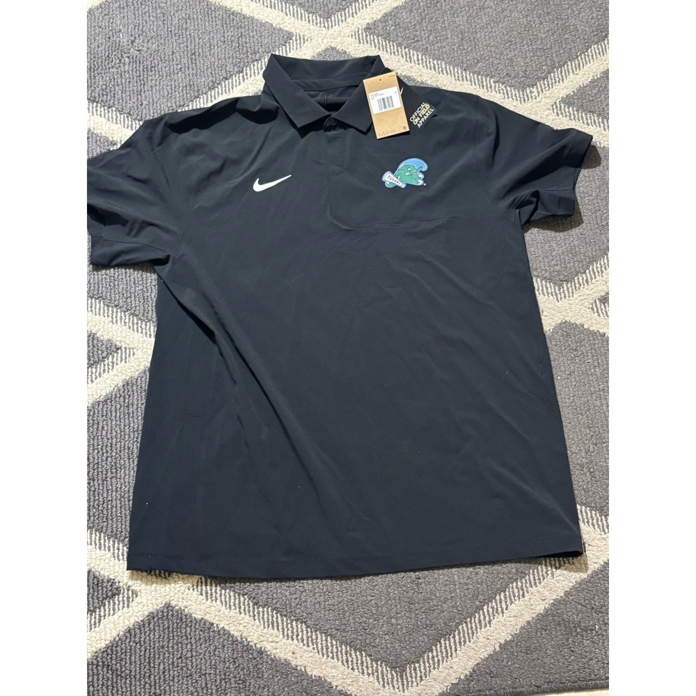 Tulane Green Wave Nike Polo Mens XL Black New With Tags Tulane University
